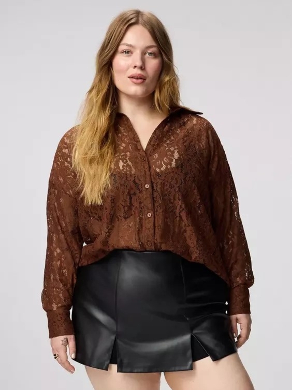 Nwot 3x Torrid Black Faux Leather High-Rise Skort